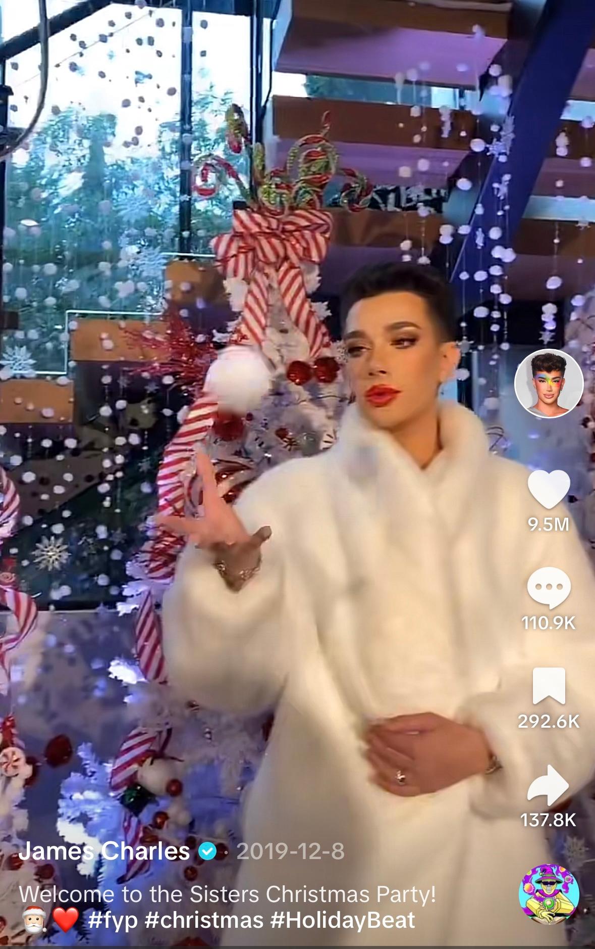 James Charles Christmas Sisters Party