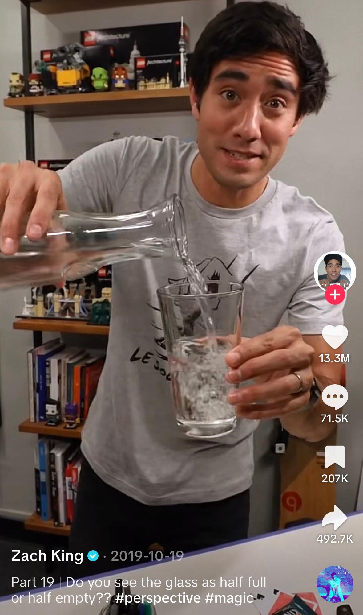 Zach King Glass of Water Illusion